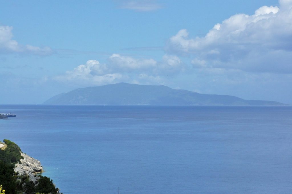 Widok na wyspę Itaka z Poros
