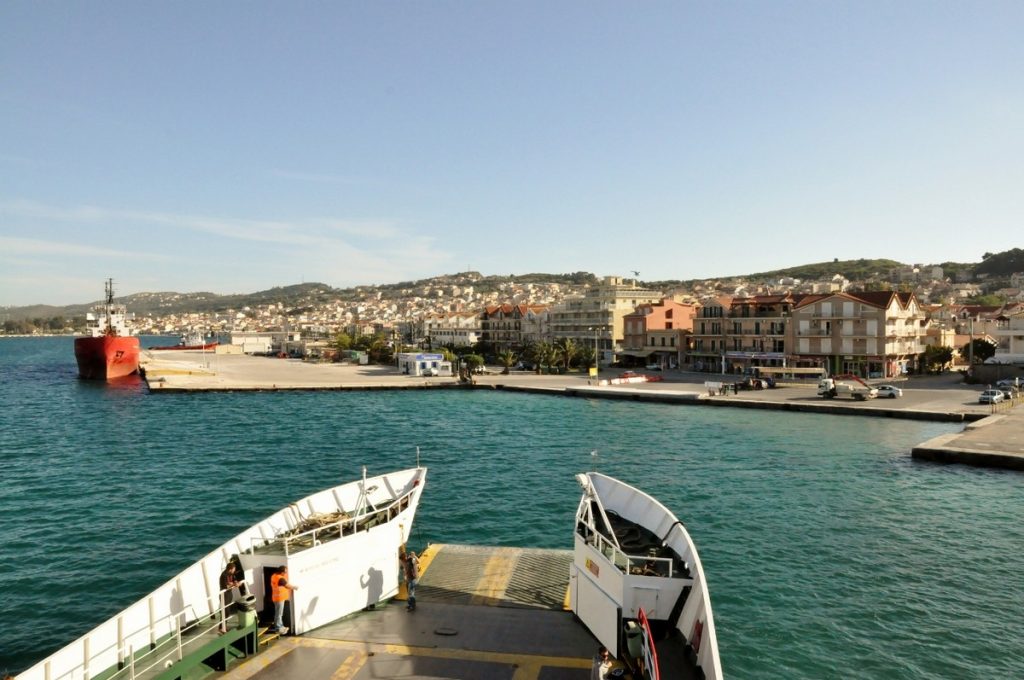Widok z promu na Argostoli